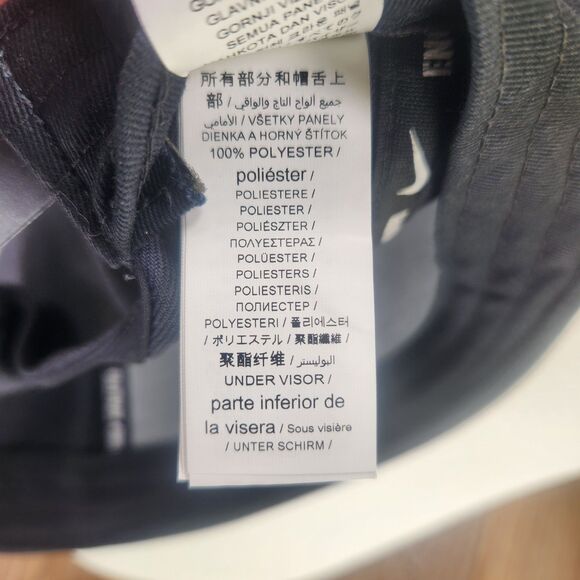 New York Yankees Nike Dri-Fit Snapback Pro Cap Hat Black Gray Baseball Swoosh - Picture 11 of 12